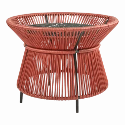 Table marron plateau en marbre noir Caribe chic - Ames