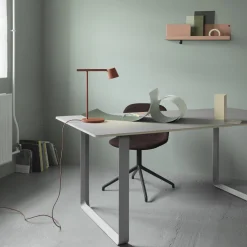 Table noire piétement noir 170 cm 70-70 - Muuto
