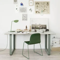 Table noire piétement noir 225 cm 70-70 - Muuto