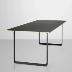 Table noire piétement noir 225 cm 70-70 - Muuto
