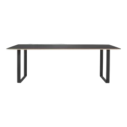 Table noire piétement noir 225 cm 70-70 - Muuto