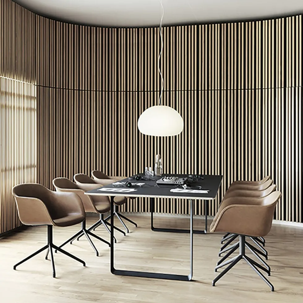 Table noire piétement noir 225 cm 70-70 - Muuto