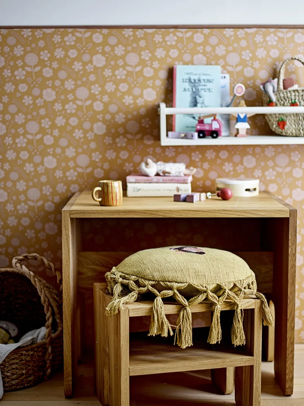 Table pour enfants en chêne marron 50 cm Bas - Bloomingville Mini