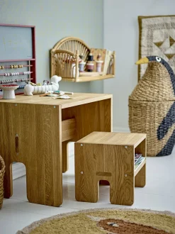 Table pour enfants en chêne marron 50 cm Bas - Bloomingville Mini