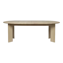 Table à rallonge en hêtre beige 2 places Bevel - Ferm Living