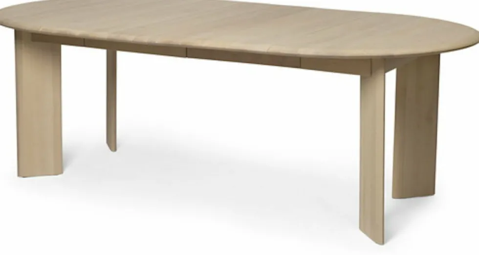 Table à rallonge en hêtre beige 2 places Bevel - Ferm Living