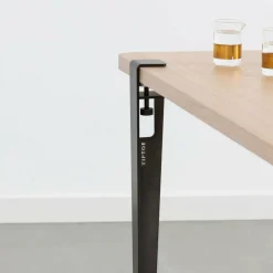 Table rectangulaire avec pieds en acier patiné 75 cm Baltazar - TIPTOE