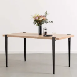 Table rectangulaire avec pieds noir graphite 75 cm Baltazar - TIPTOE