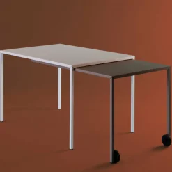 Table rectangulaire coulissante taupe et sable Rafale - Matière Grise
