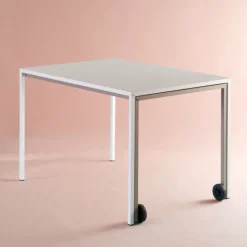 Table rectangulaire coulissante taupe et sable Rafale - Matière Grise