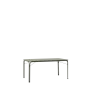 Table rectangulaire de jardin en acier vert bronze 160x90cm Thorvald SC113 - &tradition