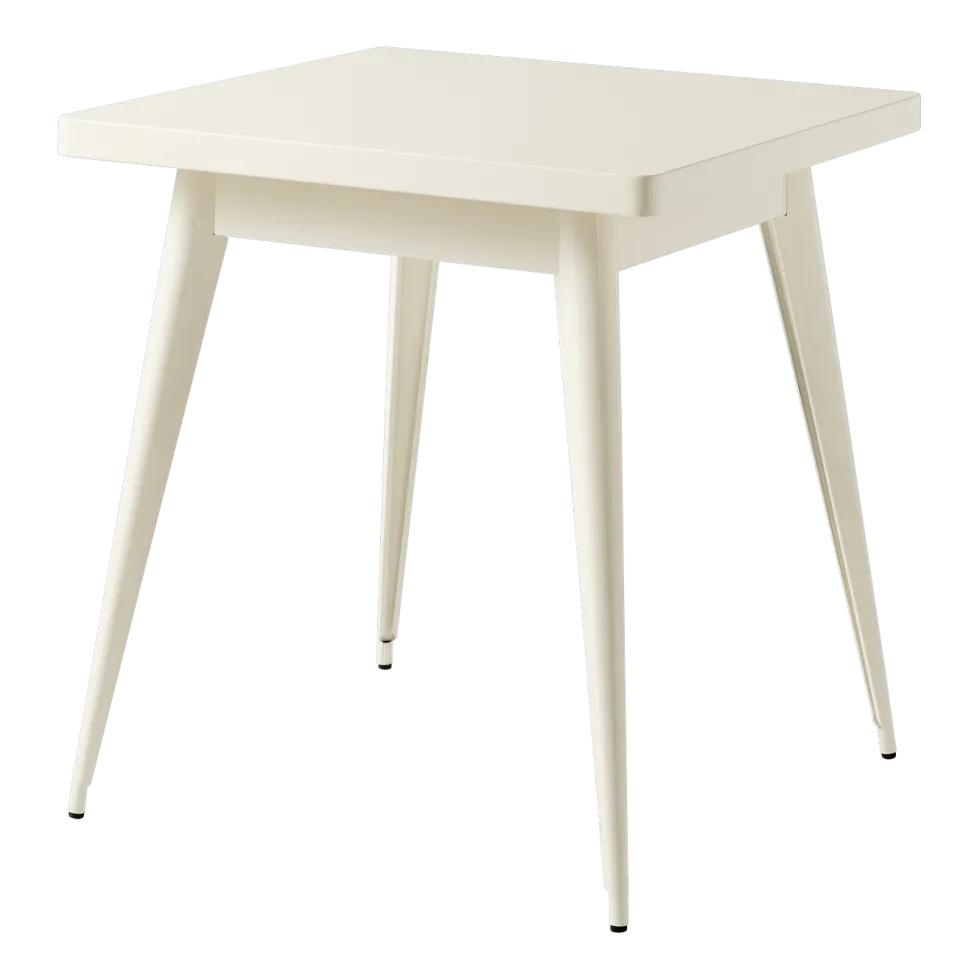 Table rectangulaire en acier blanc perlé 70x70cm 55 - Tolix