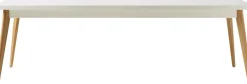 Table rectangulaire en acier blanc pur et pieds bois 240x100cm 55 - Tolix