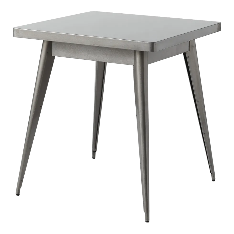 Table rectangulaire en acier brut vernis 70x70cm 55 - Tolix