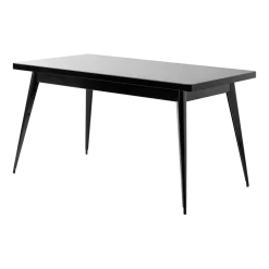 Table rectangulaire en acier noir foncé 140x80cm 55 - Tolix