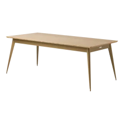 Table rectangulaire en chêne et acier brun vert 200x95cm 55 - Tolix