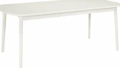 Table rectangulaire en MDF et bouleau massif blanc 142 x 90 cm Rainbow - Hans K