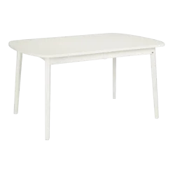 Table rectangulaire en MDF et bouleau massif blanc 142 x 90 cm Rainbow - Hans K