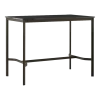 Table rectangulaire haute en acier noire et piètement bronze 140 x 80 x 105 cm Drip HW114 - &tradition