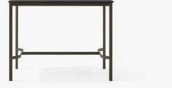 Table rectangulaire haute en acier noire et piètement bronze 140 x 80 x 105 cm Drip HW114 - &tradition