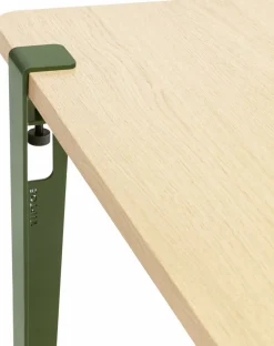 Table rectangulaire L Baltazar pieds vert romarin 75 cm - TIPTOE