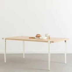 Table rectangulaire XL Brixton pieds gris eucalyptus 75 cm - TIPTOE