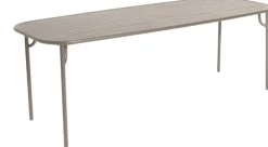 Table repas d'extérieure rectangle à lattes en aluminium dune 220cm Week end - Petite friture