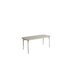 Table repas d'extérieur rectangle à lattes en aluminium dune 180cm Week end - Petite friture