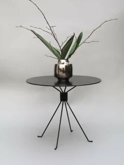 Table ronde de jardin en acier blanc 75 cm Bond - Cools Collection