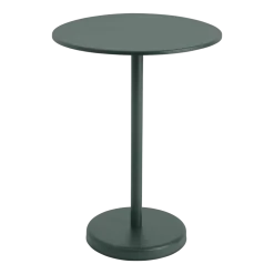Table ronde d'extérieur en acier vert foncé 70 x 95 cm Linear - Muuto