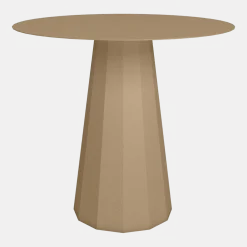 Table ronde en acier mat sable 80 cm Ankara - Matière Grise