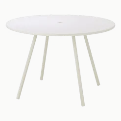 Table ronde en aluminum blanc Area - Cane-Line