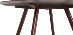 Table ronde en bois de chêne laqué et linoléum bordeaux 140x74cm CPH 25 2.0 - Hay