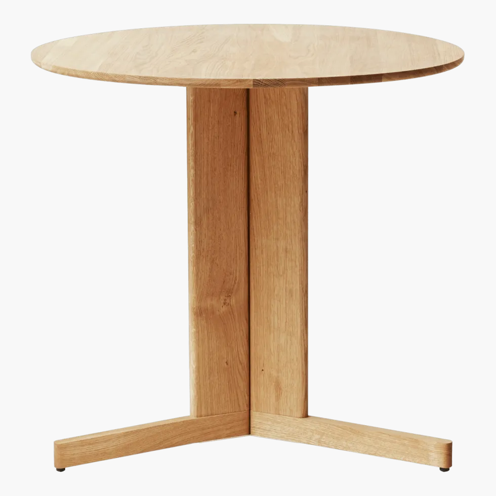 Table ronde en chêne blanc huilé 75 cm Trefoil - Form & Refine