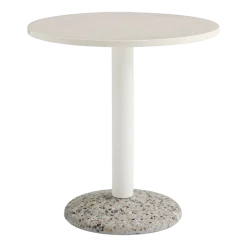 Table ronde en céramique blanc chaud 70x73cm- Hay