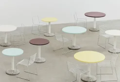 Table ronde en céramique bordeaux 90x74cm - Hay