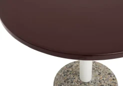 Table ronde en céramique bordeaux 90x74cm - Hay