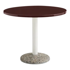 Table ronde en céramique bordeaux 90x74cm - Hay