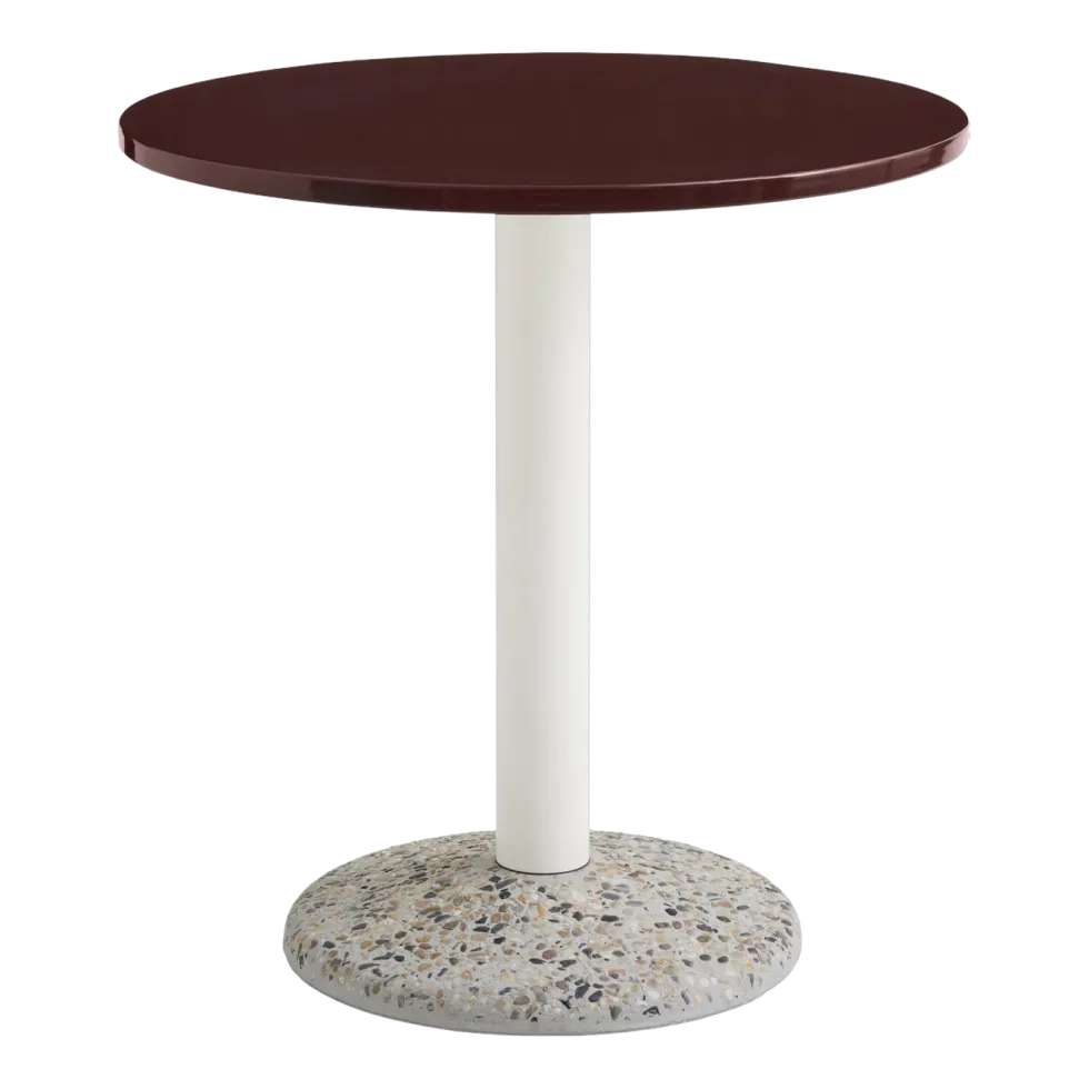 Table ronde en céramique bordeaux 70x73cm - Hay