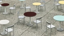 Table ronde en céramique bordeaux 70x73cm - Hay