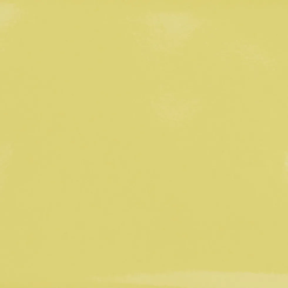 Table ronde en céramique jaune vif 90x74cm - Hay