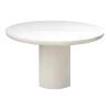 Table ronde enduit à la chaux blanc 150cm Piastro - Pomax