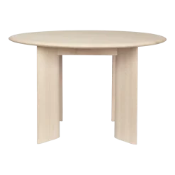 Table ronde en hêtre huilé blanchi 117 cm Bevel - Ferm Living