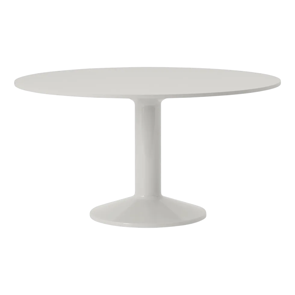 Table ronde en linoléum et acier gris 140cm Midst - Muuto