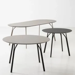 Table ronde taupe 120 cm Tree - Woud
