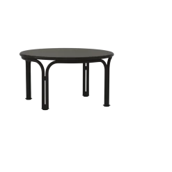 Tables basse ronde de jardin en acier noir chaud 70x37cm Thorvald SC108 - &tradition