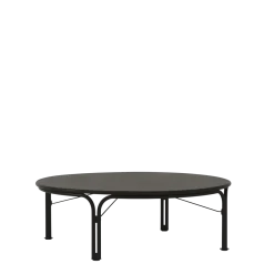 Tables basse ronde de jardin en acier noir chaud 115x37cm Thorvald SC109 - &tradition