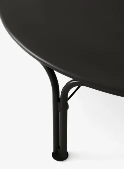 Tables basse ronde de jardin en acier noir chaud 115x37cm Thorvald SC109 - &tradition