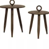 Tables basses d'appoint en bois de manguier 40x50cm et 58x67cm Tripoli - Pomax