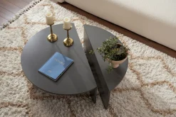 Tables basses en bois anthracite Orion - Home Design